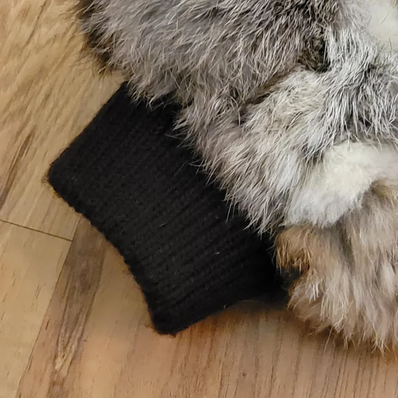 Genuine Rabbit Fur Patchwork Bomber Jacket